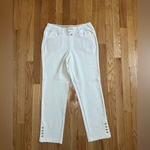 Belle by Kim Gravel Ivory Ankle Pants